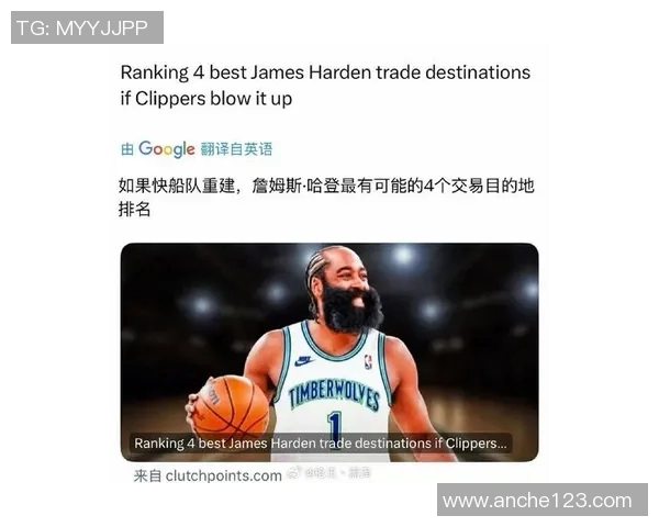 美记:骑士六周前首次就潜在哈登交易展开对话